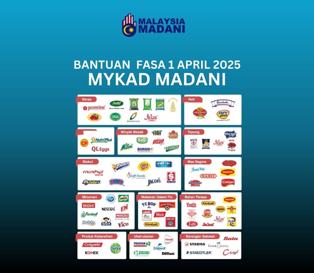 Bantuan Mykad RM100 Madani Fasa 1 (April 2025) Bukan Miskin Tegar