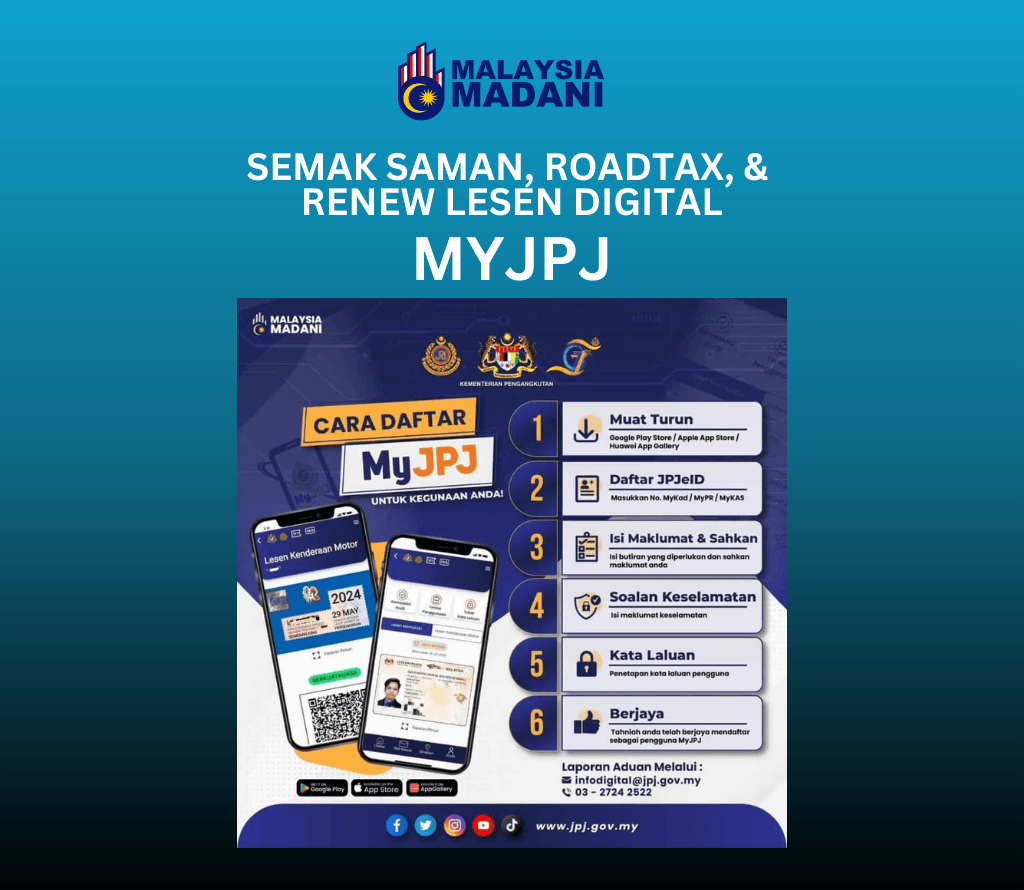 MyJPJ Semak Saman, Roadtax, & Renew Lesen Digital - Mystr